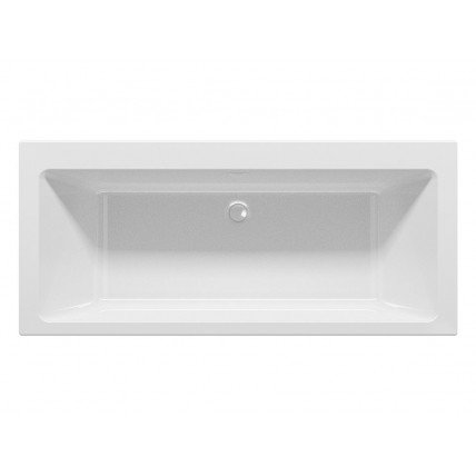 Ванна акрилова Riho Rethink Cubic WALL 180x80 см, пряма, біла глянцева з функцією Riho FALL (B160002005)