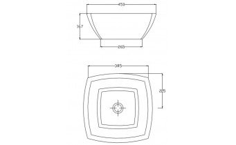 Умивальник на стільницю ArtCeram Fuori corner quadro, white (TFL0110100)