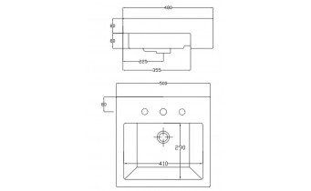 Умивальник на стільницю ArtCeram Fuori box semincasso, white (TFL0230100)