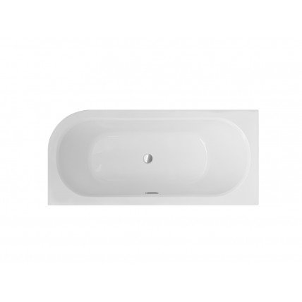 Акрилова ванна Besco Avita Slim + 160x75 L, асиметрична + сифон хром (WAV-160-NLP)