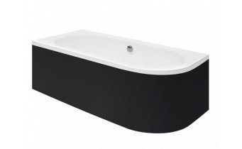 Панель для ванни Besco Avita 160 R/L Black / Чорна,+ кріплення до панелі, екран для ванни (OAV-160-NSC)