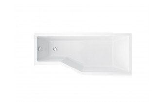 Акрилова ванна з душовою шторкою Besco Integra 170x75 R, асиметрична (WAI-170-PP3)