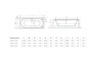 Ванна акрилова Excellent Oceana 180x80 см (WAEX.OCE18WH)