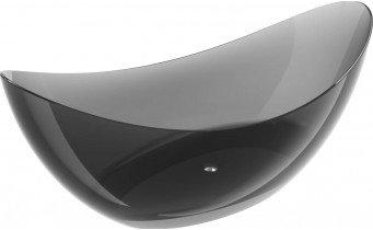 Окремостояча ванна прозора овальна Vea 180x80x75 см, Чорна - прозора ванна