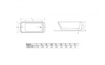 Ванна окремостояча Excellent Tula 170x75 см (WAEX.TUL17WH)