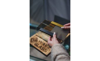 Душова шторка для ванни, нерухома Wave Glass Sandra 70x150 см, на 2 секції, прозоре скло, профіль колір Золото / GOLD