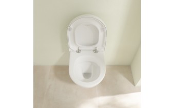 Підвісний унітаз овальний Villeroy&Boch Subway 2.0, безобідковий, 48x35,5 см White Alpin (5606R001)
