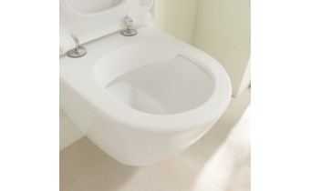 Підвісний унітаз овальний Villeroy&Boch Subway 2.0, безобідковий, 48x35,5 см White Alpin (5606R001)