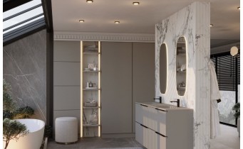 Овальне дзеркало з LED підсвіткою у ванну Elita Sharon Diamond 45/90 White, 45x90x2,4 см (168131)