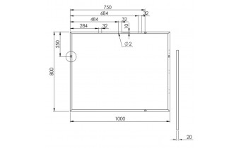 Прямокутне дзеркало у ванну Elita Rama 100/80 Chrom 8 мм, Універсальне, 100x80x2 см (168424)
