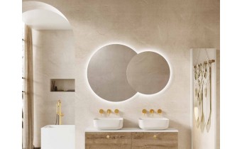 Кругле дзеркало з LED підсвіткою у ванну Elita Round Twin 80/60, 115x80x2,9 см (168511) Кругле дзеркало з LED підсвіткою у ванну Elita Round Twin 80/60, 115x80x2,9 см (168511)