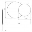 Кругле дзеркало з LED підсвіткою у ванну Elita Round Twin 80/60, 115x80x2,9 см (168511) Кругле дзеркало з LED підсвіткою у ванну Elita Round Twin 80/60, 115x80x2,9 см (168511)