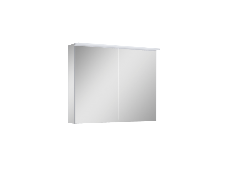 Підвісна тумба з дзеркалом у ванну (дзеркальна шафа) Elita Premium 80 2D З LED Панеллю, 80,6x64,8x13,6 см (904664)
