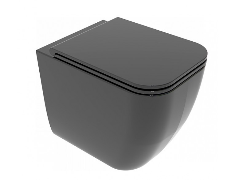 Унітаз підлоговий GSG BRIO 52,5 см Smart Clean glossy Black (BRWC01002)