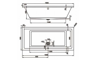 Ванна акрилова Vagnerplast Cavallo 190x90 см (VPBA190CAV2X-01)