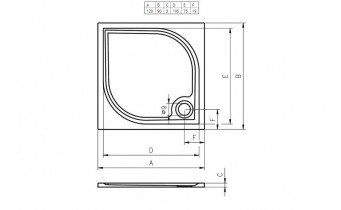 Душовий піддон Riho Kolping 1200х900, білий (DB34)
