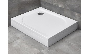 Душовий піддон прямокутний Radaway Delos D 80x75x14,5 см, Лівий, білий, з панеллю що знімається (4D87514-03L)