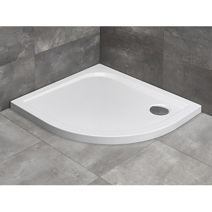 Душовий піддон асиметричний Radaway Delos E 90x80x4,5 см, Лівий, білий (SDE9080-01L)