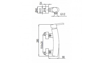 Змішувач для душу Armatura Diament (4106-010-00)