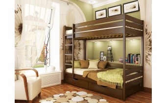 Двоярусне ліжко Естелла Дует 80х200 буковий щит (DE-01.2)