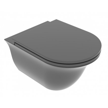 Підвісний унітаз GSG Flut 52,5 см Smart Clean matt Ash (FLWCSO021)