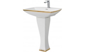Підвісний умивальник ArtCeram Jazz, gold stripes (JZL0040111) Підвісний умивальник ArtCeram Jazz, gold stripes (JZL0040111)
