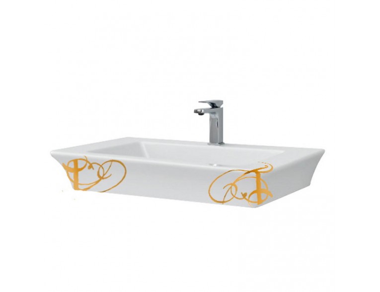 Підвісний умивальник ArtCeram Jazz, gold stripes (JZL0070111)