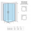 Душова кабіна EXCELLENT Seria 201 квадратна 80x80 розсувна (KAAC.1802.800)