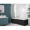 Панель для ванни Besco Inspiro 150 R/L Black / Чорна, фронтальна + бічна + кріплення до обох панелей, екран для ванни (OAI-150-IIC) Панель для ванни Besco Inspiro 150 R/L Black / Чорна, фронтальна + бічна + кріплення до обох панелей, екран для ванни (OAI-150-IIC)