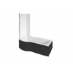 Панель для ванни Besco Inspiro 150 R/L Black / Чорна, фронтальна + бічна + кріплення до обох панелей, екран для ванни (OAI-150-IIC) Панель для ванни Besco Inspiro 150 R/L Black / Чорна, фронтальна + бічна + кріплення до обох панелей, екран для ванни (OAI-150-IIC)