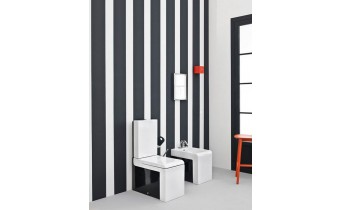 Підлогове біде ArtCeram La Fontana, black white (LFB0040150)