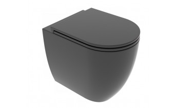 Унітаз підлоговий GSG LIKE 52,5 см Smart Clean matt Black (LKWC01003)