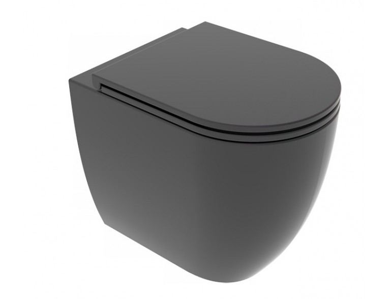 Унітаз підлоговий GSG LIKE 52,5 см Smart Clean matt Black (LKWC01003)