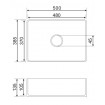 Умивальник на стільницю Omnires Corona 50x39 см, білий глянцевий (CORONA500BP)