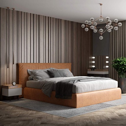 Двоспальне ліжко WoodSoft Puri / Пурі 180x200 (Puri180x200JAS)