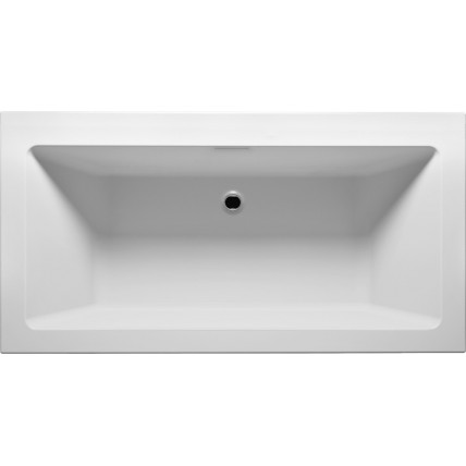 Ванна акрилова Riho Rethink Cubic WALL 180x80 см, пряма, біла матова з функцією Riho FALL (B160002105)
