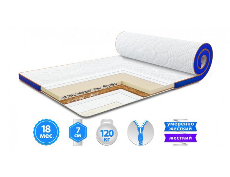 Футон Sleep&Fly Flex 2 в 1 Kokos 80x200 см (3003670802001)