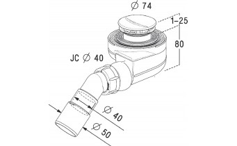 Сифон Radaway TURBOFLOW TB50P