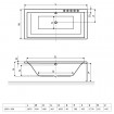 Ванна Radaway Itea 190×90 + ніжки (WA1-28-190×090U) Ванна Radaway Itea 190×90 + ніжки (WA1-28-190×090U)