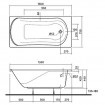 Ванна прямокутна Kolo Comfort 150x75 см (XWP3050000) Ванна прямокутна Kolo Comfort 150x75 см (XWP3050000)
