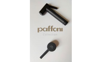 Гігієнічний набір душа Paffoni Tweet Round Mix, black, чорний матовий (ZDUP110NO)