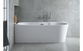 Окремостояча акрилова ванна Besco Zoya 150x75 L з сифоном click / clack, білий (WAS-150-ZLB)