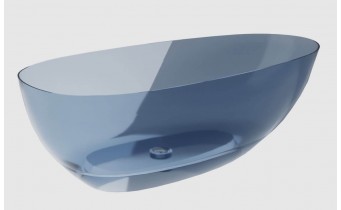 Ванна овальна окремостояча з матеріалу ResiCast Besco Xara Blue Wave 160x75x55 см, + біла решітка, Синя, прозора ванна (WAX-160-BWW) Ванна овальна окремостояча з матеріалу ResiCast Besco Xara Blue Wave 160x75x55 см, + біла решітка, Синя, прозора ванна (WAX-160-BWW)
