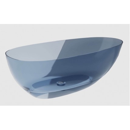 Ванна овальна окремостояча з матеріалу ResiCast Besco Xara Blue Wave 160x75x55 см, + біла решітка, Синя, прозора ванна (WAX-160-BWW) Ванна овальна окремостояча з матеріалу ResiCast Besco Xara Blue Wave 160x75x55 см, + біла решітка, Синя, прозора ванна (WAX-160-BWW)