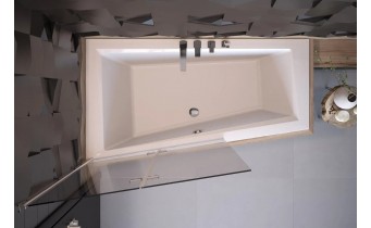 Ванна акрилова Besco Intima Slim 160x90 L, асиметрична, торець бортика 15 мм (WAIT-160-SL)