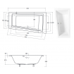 Ванна акрилова Besco Intima Slim 160x90 L, асиметрична, торець бортика 15 мм (WAIT-160-SL) Ванна акрилова Besco Intima Slim 160x90 L, асиметрична, торець бортика 15 мм (WAIT-160-SL)