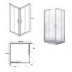 Душова кабіна Besco Modern 90x90x185, прозоре скло (MK-90-185-C) Душова кабіна Besco Modern 90x90x185, прозоре скло (MK-90-185-C)