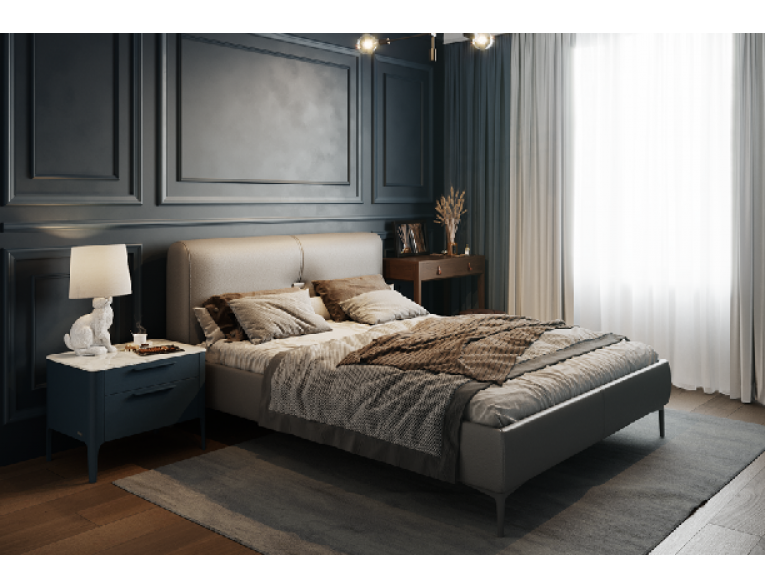 Двоспальне ліжко WoodSoft Bremen / Бремен 180x200 (Bremen180200JAS)