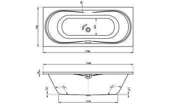 Ванна акрилова Vagnerplast Briana 170x75 см (VPBA170BRI2X-01)