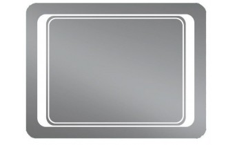Прямокутне дзеркало з LED підсвіткою у ванну UWiS Duet Z-700, 70х60x3 см